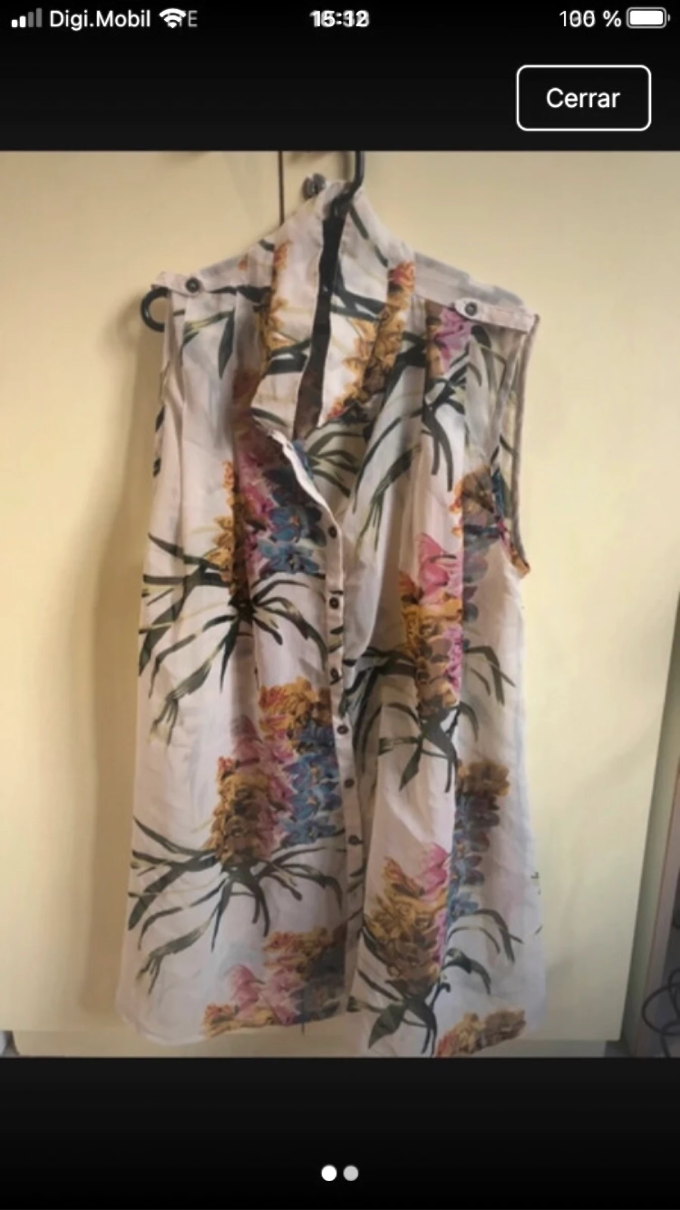 Camisa larga de flores mango